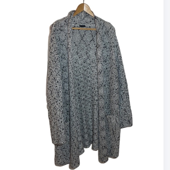 Ann Taylor - Black and White Chunky Long Cardigan - Size XL - Picture 2 of 9